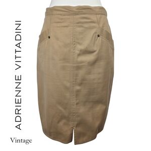 Adrienne Vittadini Tan Pencil Skirt
